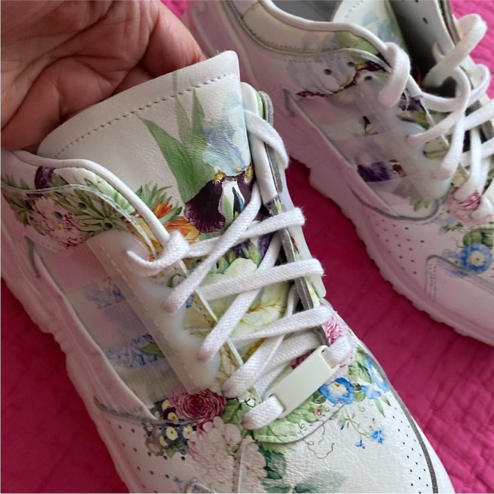 Adidas x Meissen leather floral sneakers, men 7,5 - Picture 3 of 10